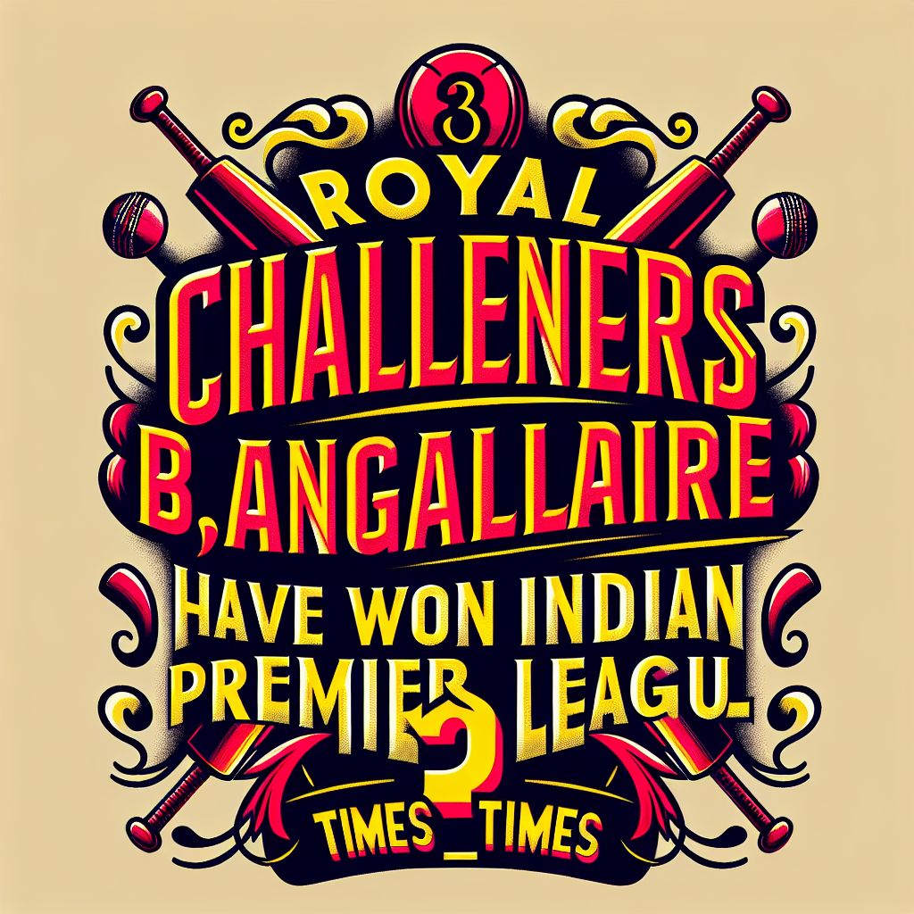 how many times won ipl rcb